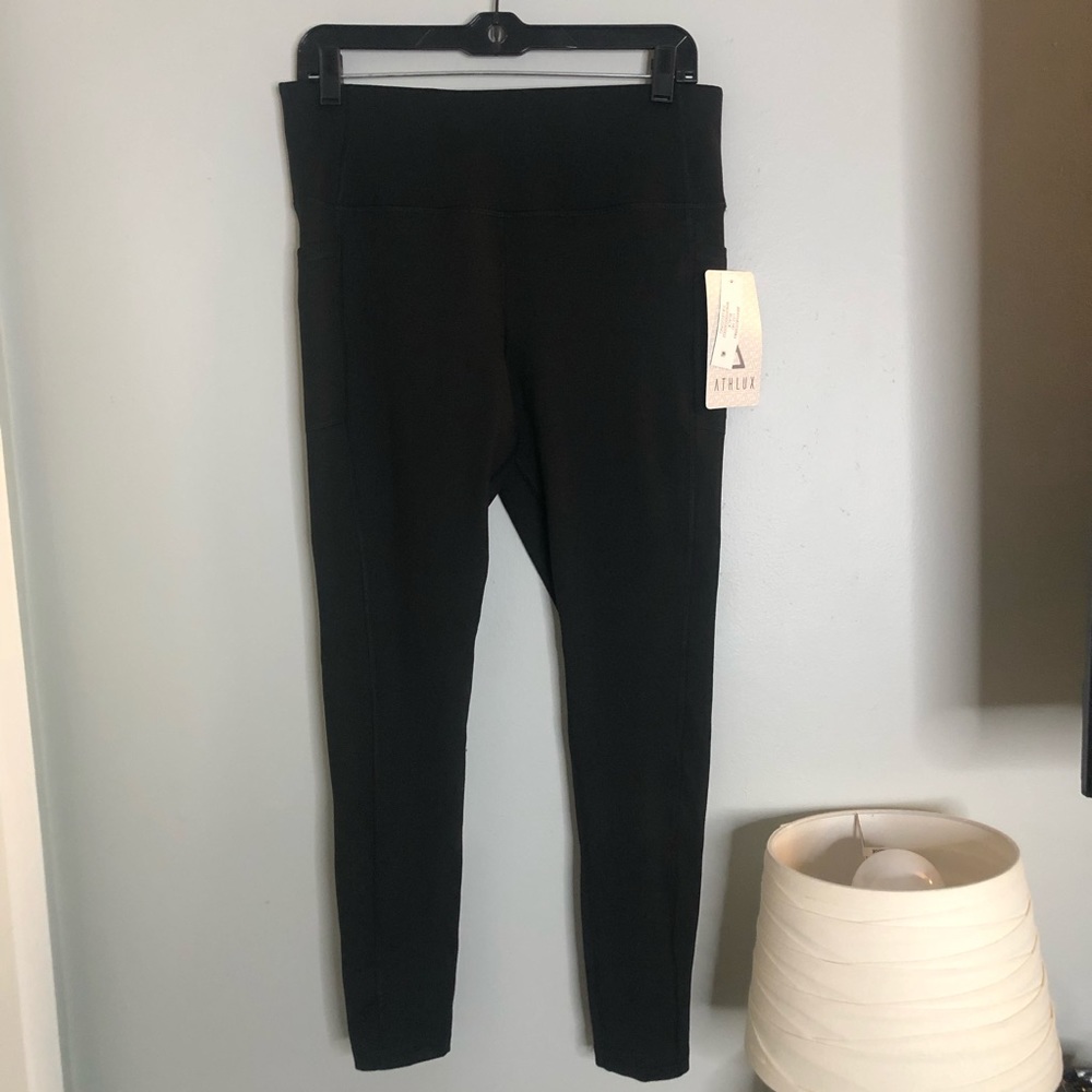 NWT Athlux Black Leggings - L